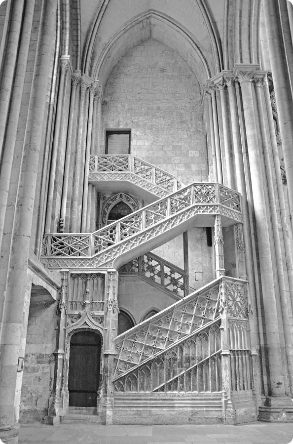 Escalier de la Bibliothèque de la cathédrale de Rouen