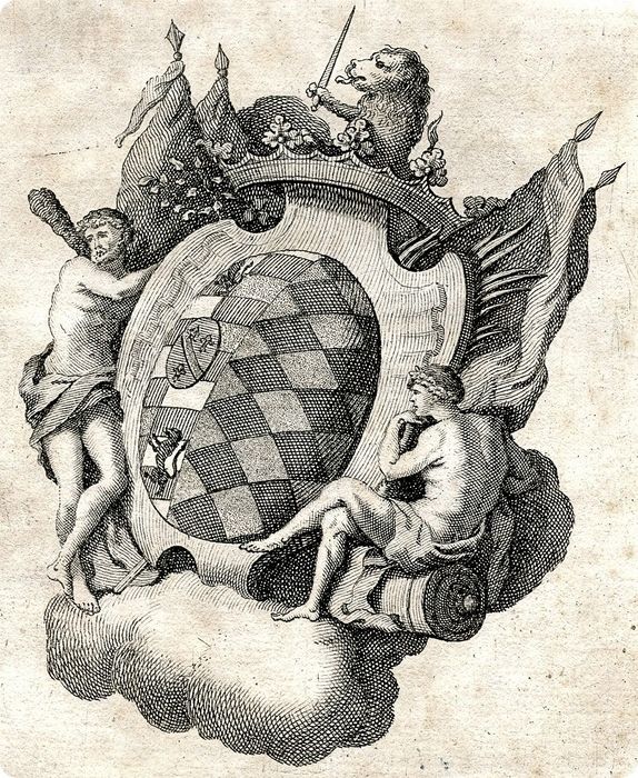 Ex-libris de Ptronille de Lignville, marie  Franois d'Estouteville