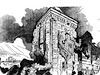 Vue romantique du donjon de Valmont vers 1850