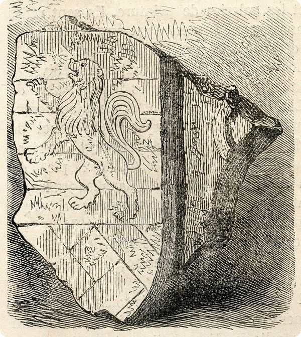 Pierre armorie au blason de Charles de Mo