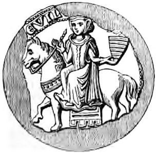 Sceau de Jeanne d'Estouteville-Liddel († 1276)