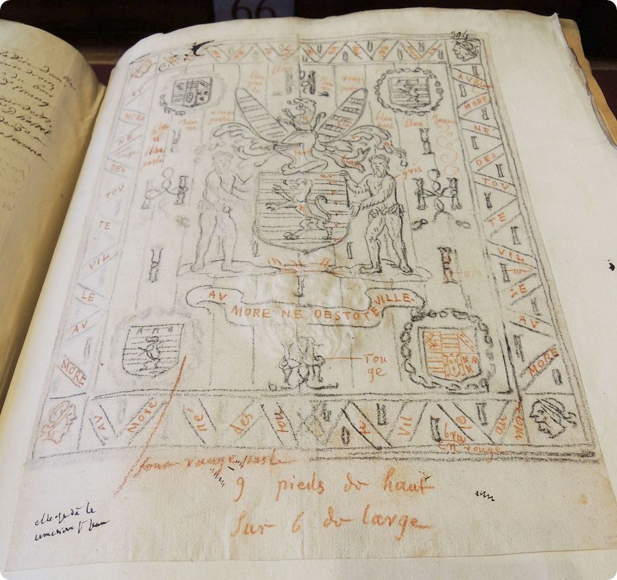 Tapisserie aux armes de Jean III et Jacqueline d'Estouteville
